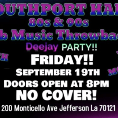 Cover art for Club Music Throwback - No Cover event