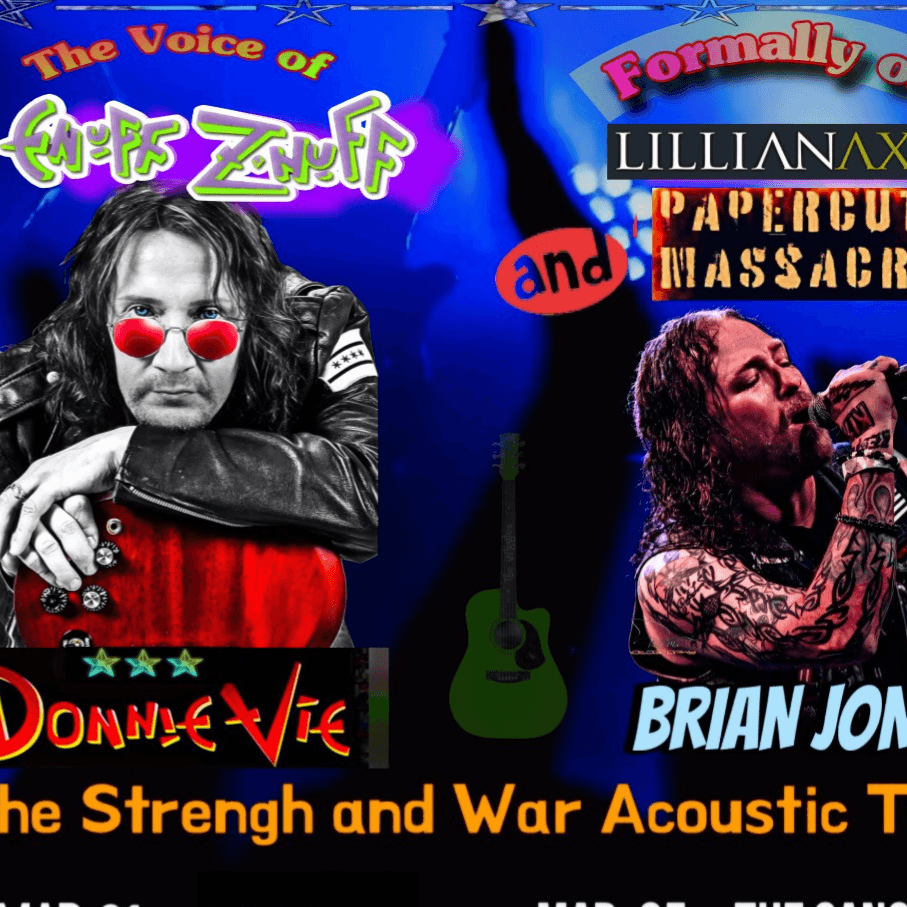 Cover art for Donnie Vie - The Original Voice of Enuff Z Nuff Brian Jones - Formerly of Papercut Massacre & Lillian Axe event